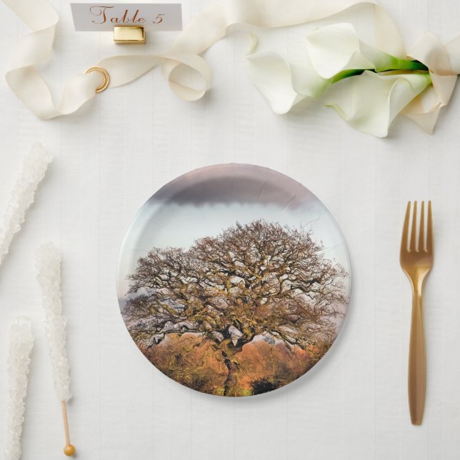 WINTER TREE PAPER PLATES (Wedding)