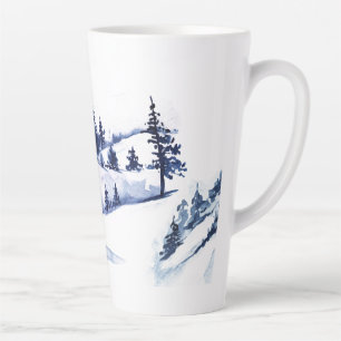 Winter tree Reindeer in the woods Latte Mug