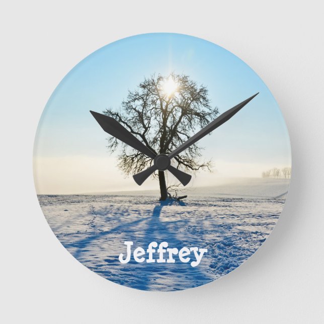 Winter Tree   -     - Round Clock (Front)