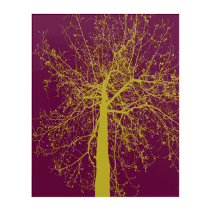 Winter Tree Silhouette Acrylic Print