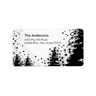 Winter Tree Snow Scene Return Address Label