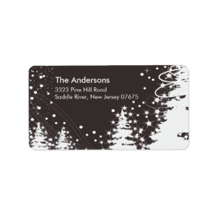 Winter Tree Snow Scene Return Address Label