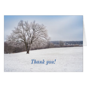 Winter Tree Thank You Card