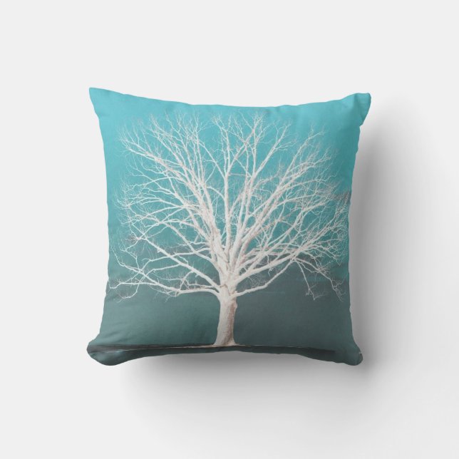 Winter Tree Throw Pillow (Front)
