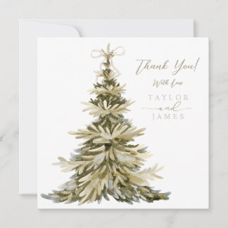 Winter tree wedding Thank You card