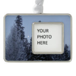 Winter Trees at Dawn Montana Landscape Christmas Ornament