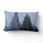 Winter Trees at Dawn Montana Landscape Lumbar Pillow