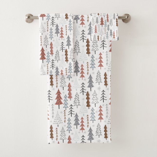 Winter Trees Bath Towels Set (Insitu)
