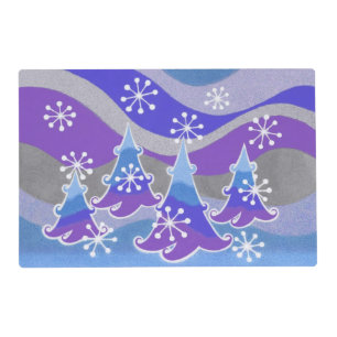 Winter Trees Blue placemat