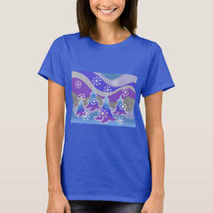 Winter Trees Blue t-shirt