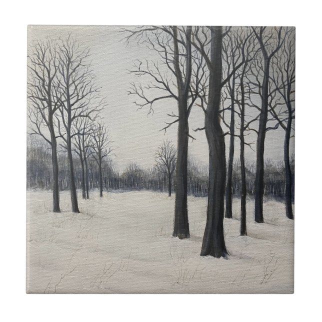 Winter Trees Ceramic Tile (Front)