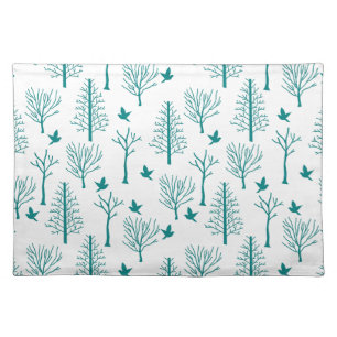 Winter Trees Cloth Placemat