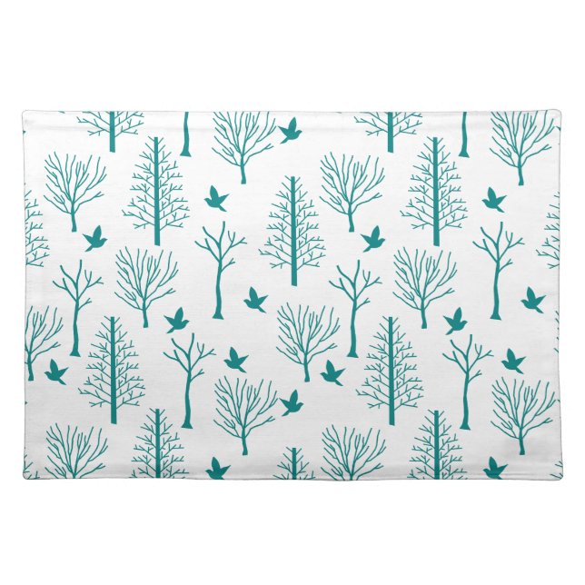Winter Trees Cloth Placemat (Front)