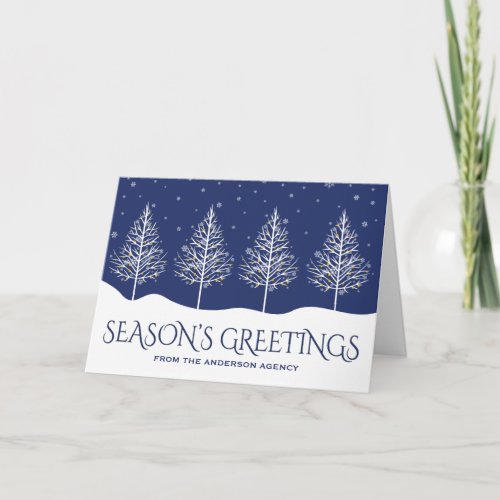 Winter Trees Corporate Business Holiday Greetings