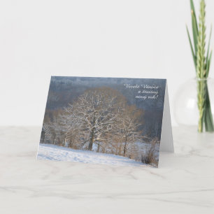 Winter trees Czech Christmas card