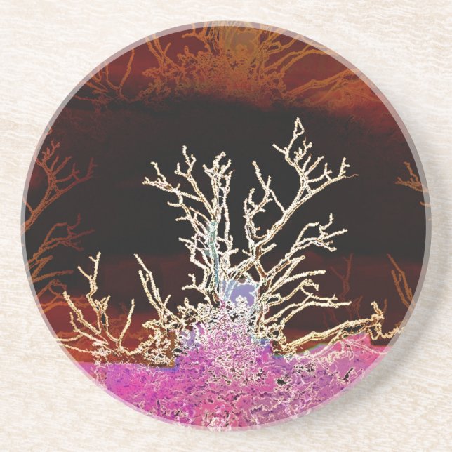 WINTER TREES DRINK COASTER (Front)