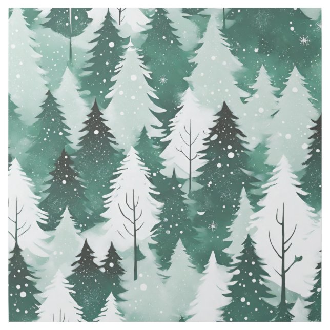 Winter Trees Evergreen Forest Snow Scene Landscape Gallery Wrap (Front)