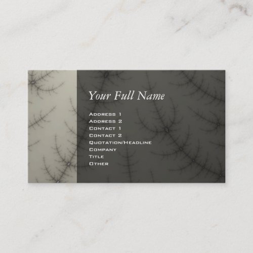 Winter Trees Fractal Business Card Template