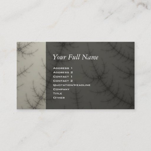 Customizable Winter Trees Fractal Business Card Template
