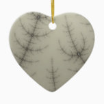 Winter Trees Fractal Ceramic Ornament