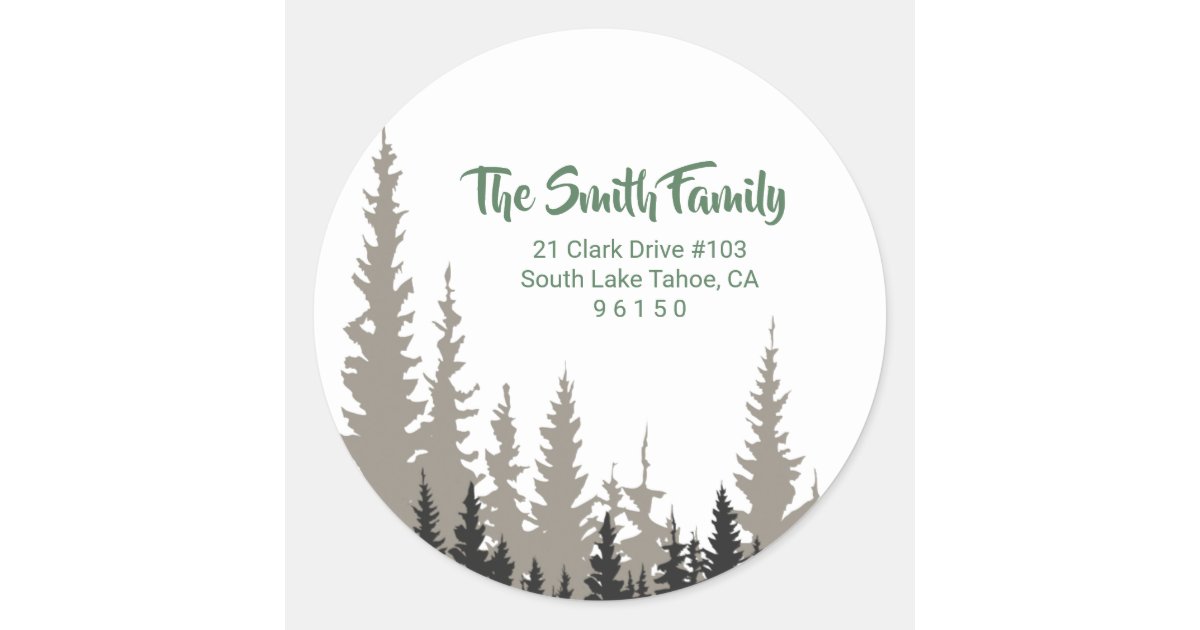 Winter Trees Holiday Return Address Labels Zazzle Com