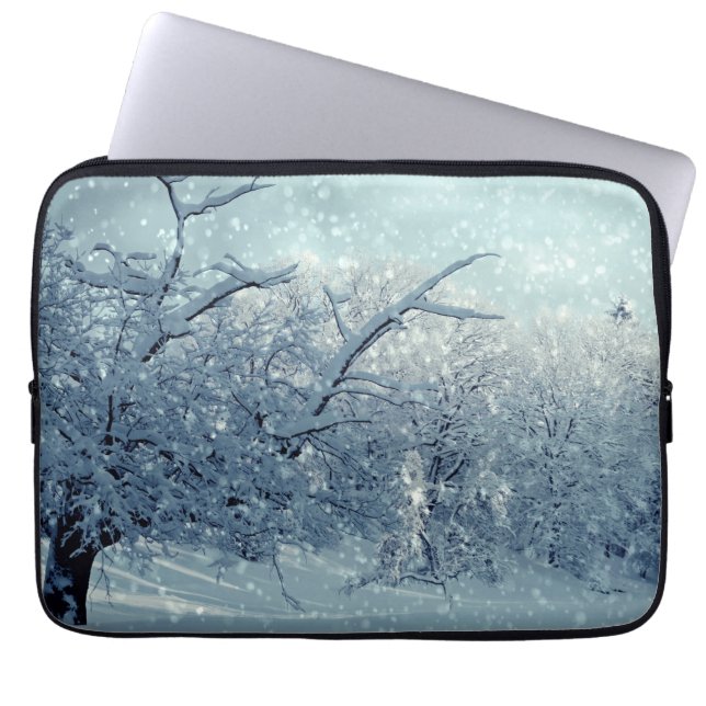 Winter Trees Landscape Laptop Sleeve (Front)