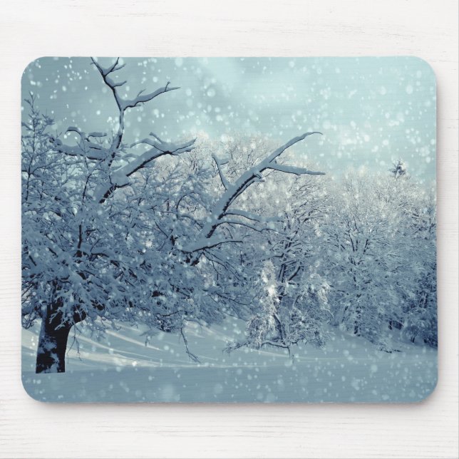 Winter Trees Landscape Mouse Pad (Front)