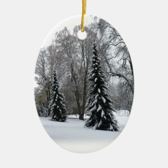 Winter Trees Ornament Personalized Winter Decor (Front)