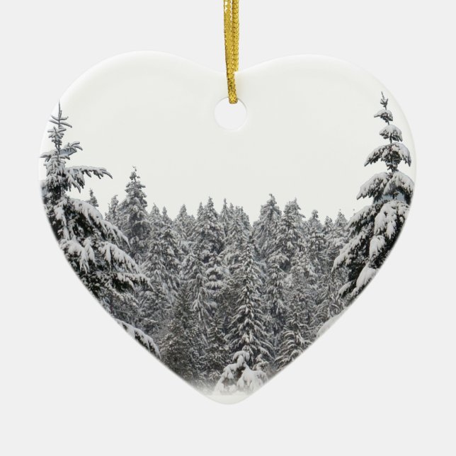Winter Trees Ornament Personalized Winter Decor (Front)