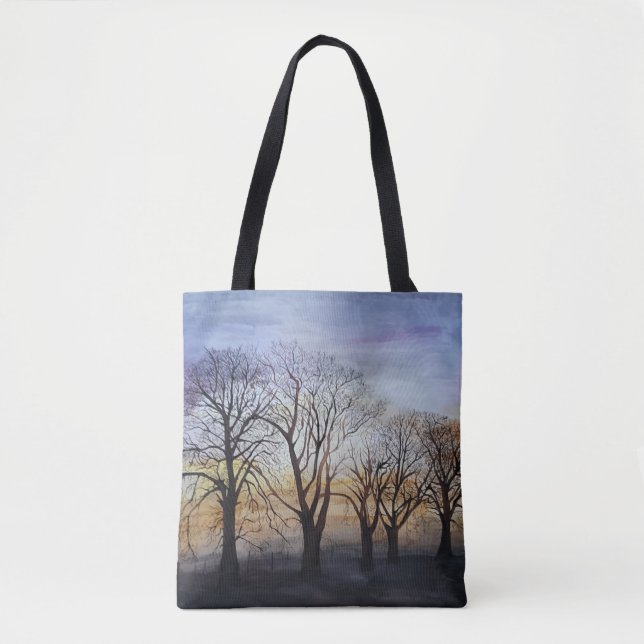 Winter trees Painting By MirandaPA Tote Bag (Front)