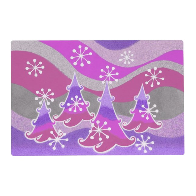 Winter Trees Purple placemat (Front)