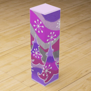 Winter Trees Purple wine box