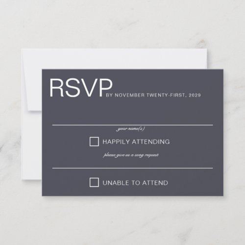 Winter Trees RSVP Card