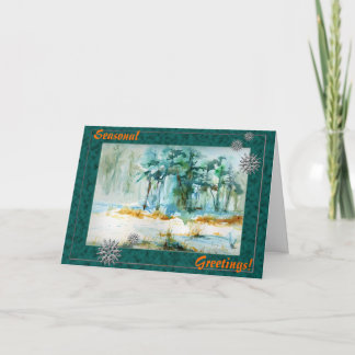 Winter trees Seasonal Greetings Card
