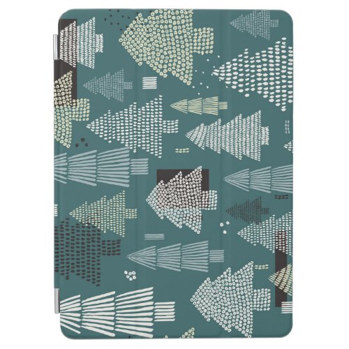 Winter trees vintage Christmas pattern iPad Air Cover