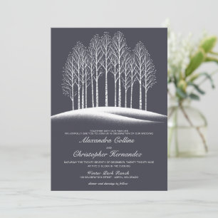 Winter Trees Wedding Invitation