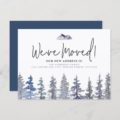 Winter Trees Weve Moved New Address Postcard
