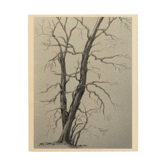 Winter Trees Wood Wall Art
