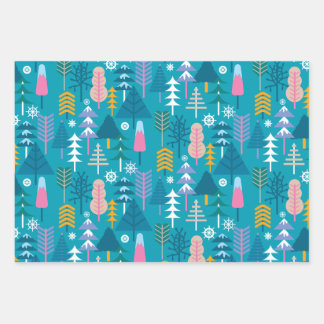 Winter Trees Wrapping Paper Sheets