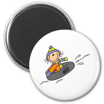 Winter Tubing Magnet by stick_figures at Zazzle