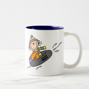 Winter Tubing Two-Tone Coffee Mug