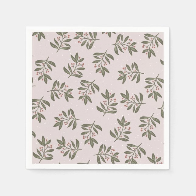 Winter twigs and snow   napkins (Front)