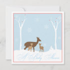 Winter Twin Boy and Girl  Baby Shower Invitation