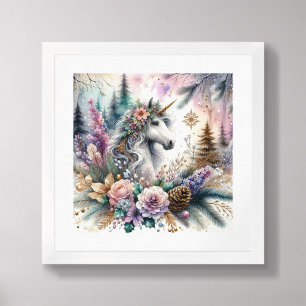 Winter Unicorn Magical Scene 2 Poster