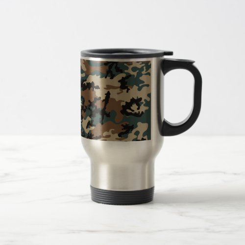 Winter Verdant Camo Stainless Steel Travel Mug