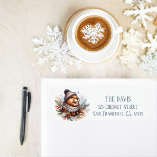 Winter Vibes Beaver - Return address  Label