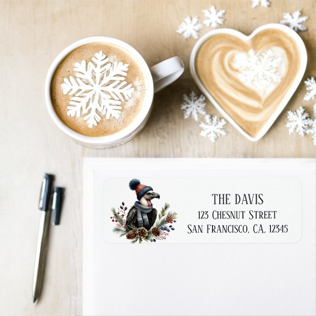 Winter Vibes California Condor - Return address  Label (Creator Uploaded)