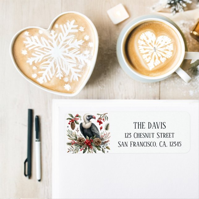 Winter Vibes California Condor - Return address  Label (Creator Uploaded)