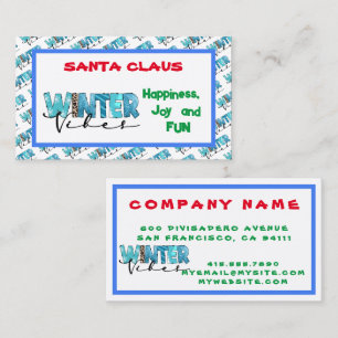 Winter Vibes Customize Business Card