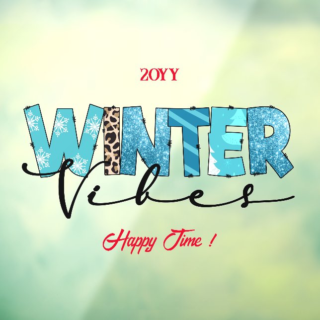 Winter Vibes Customize Window Cling (Sheet 3)